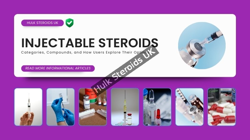 Injectable steroids in the UK organised by compound categories