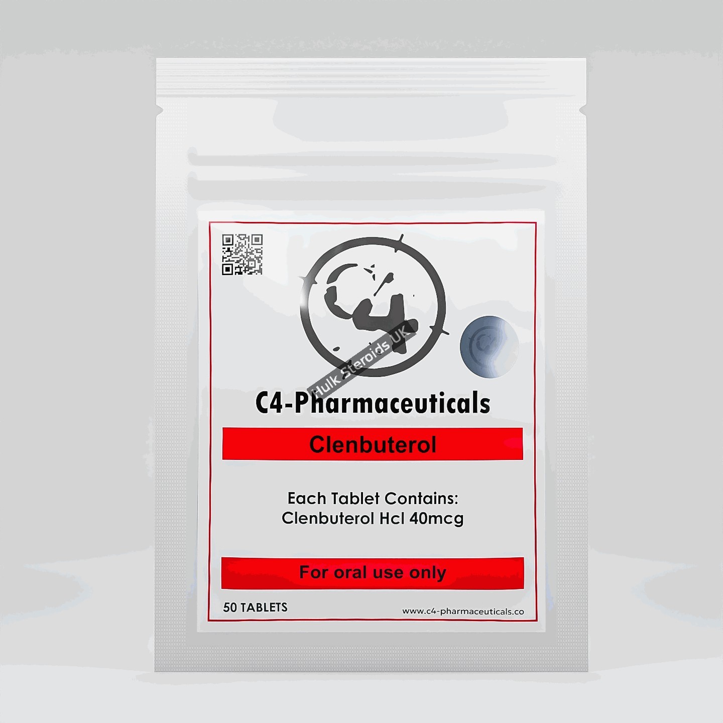 Clenbuterol 40mcg x 50 tabs - C4 Pharma - Gallery Image 1