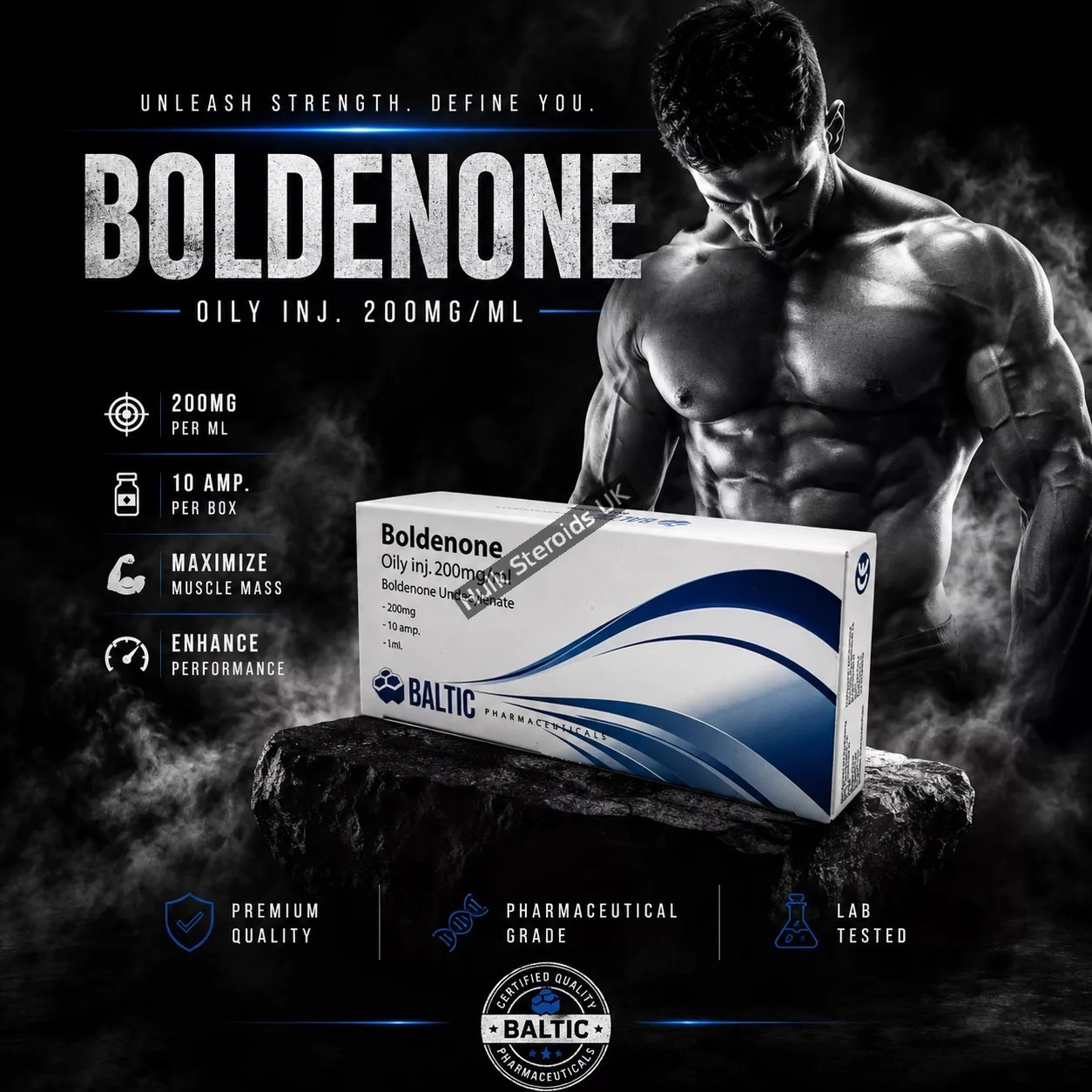 Buy Boldenone 200mg/ml x 10 Amps - Baltic Pharmaceuticals - Featured Image