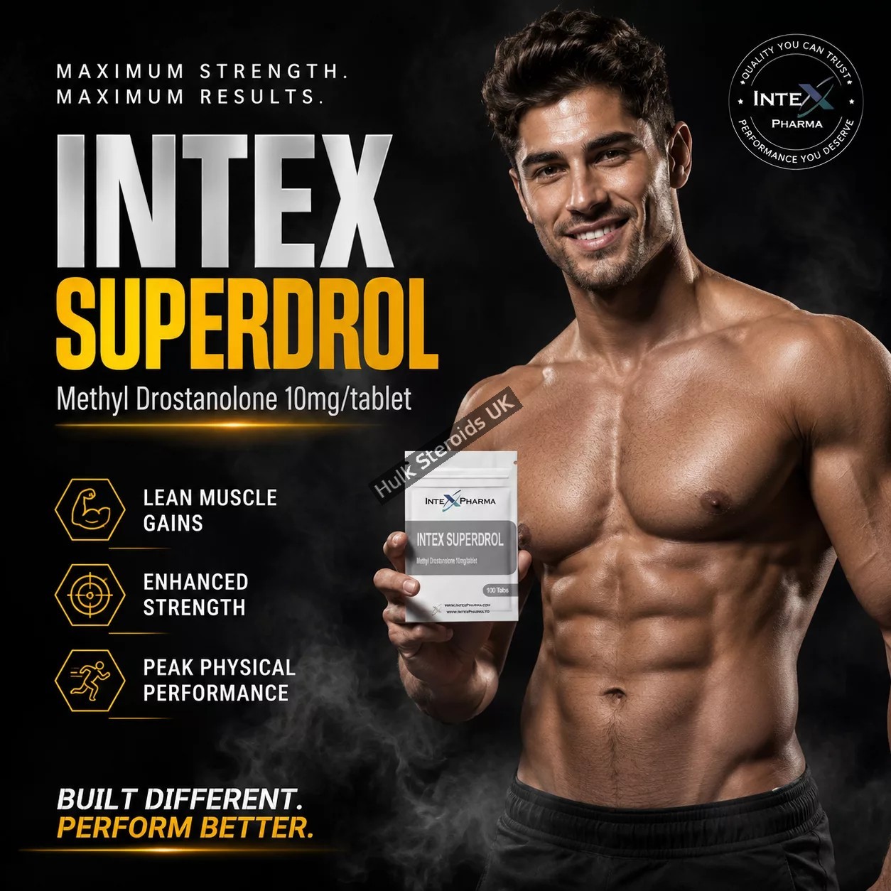 Intex Pharma Superdrol (Methyl Drostanolone) 10mg x 100 tabs - Featured Image