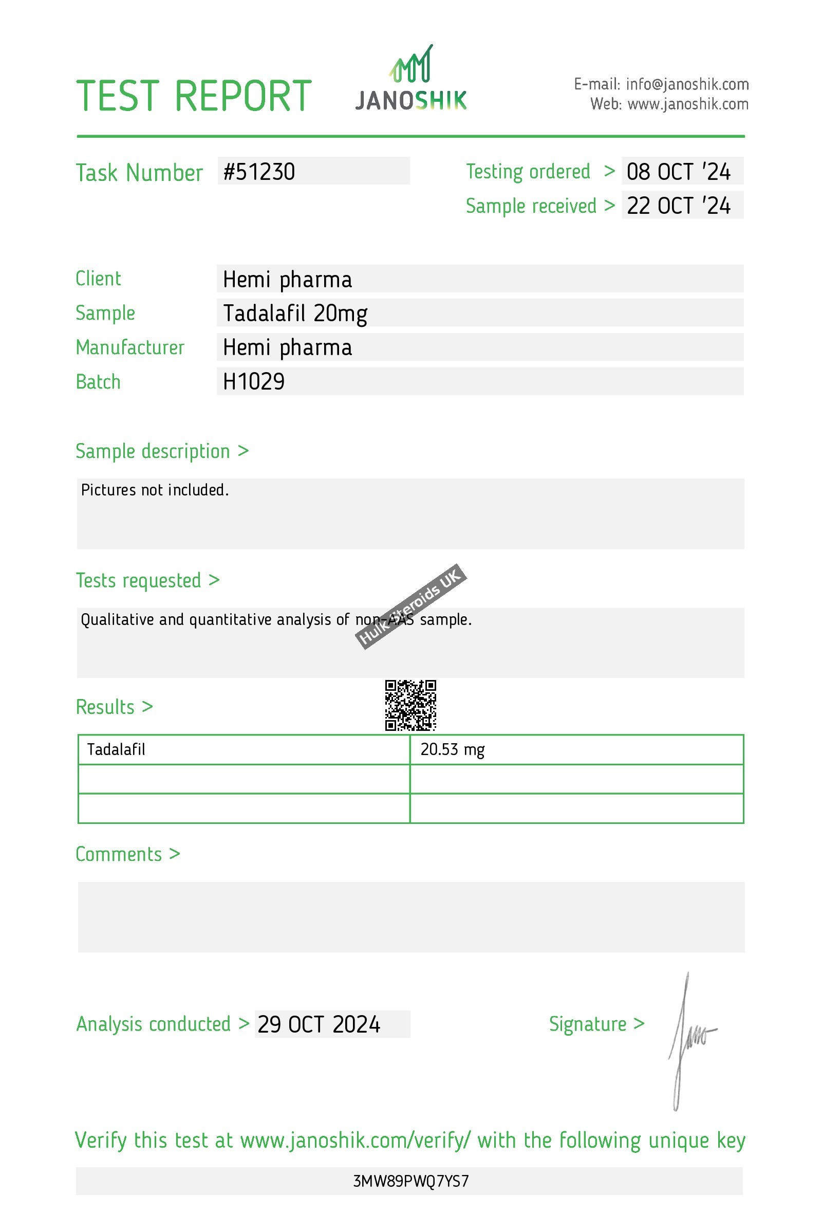 Hemipharma Tadalafil 20mg Tablets - Gallery Image 1