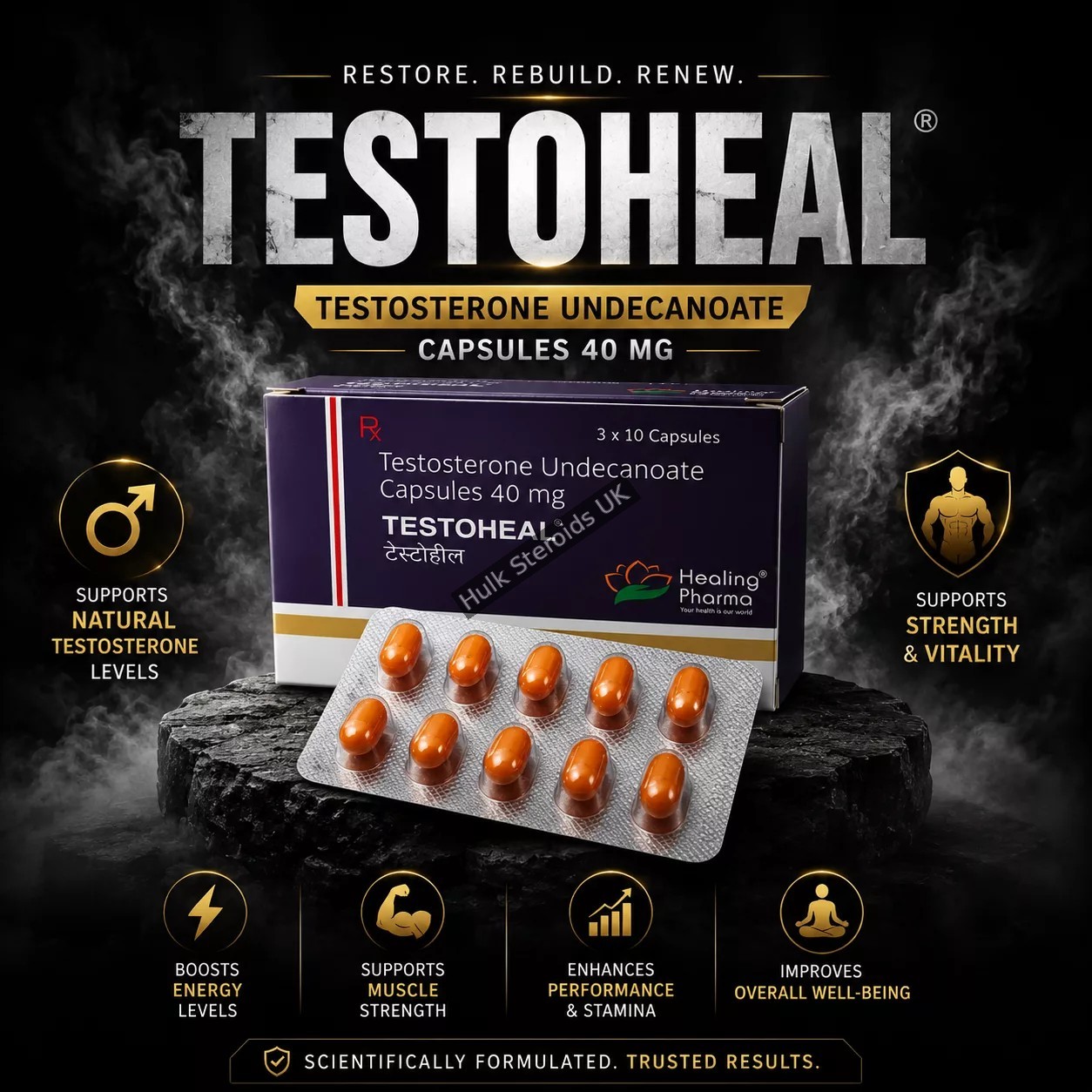 Testoheal 40 Mg Undecanoate Softgel 30 Capsules - Featured Image