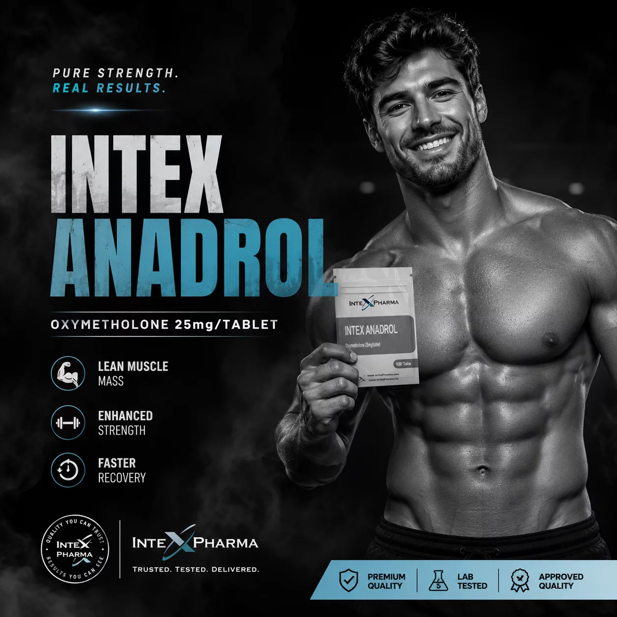 Intex Pharma Anadrol 25mg x 100 tabs