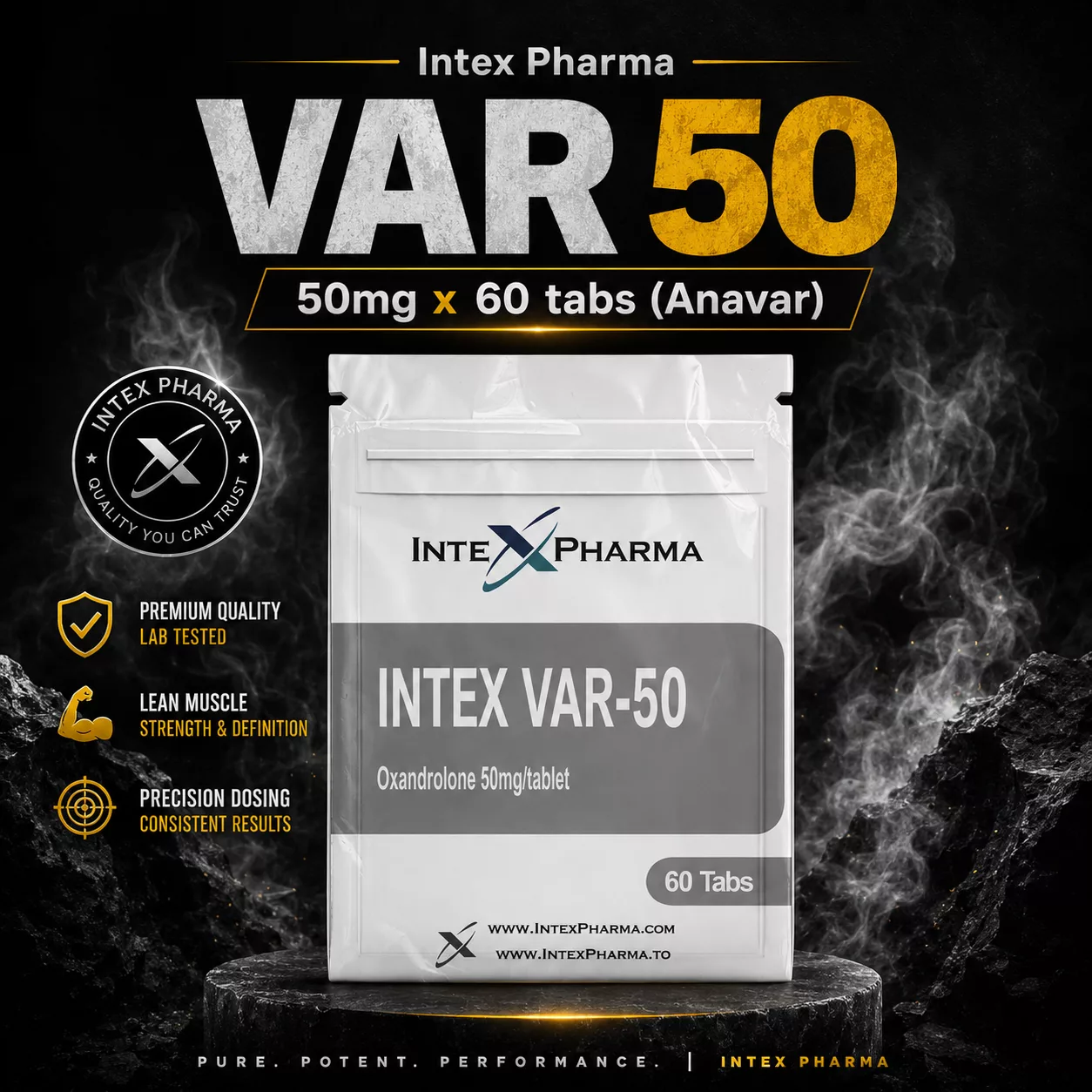 Intex Pharma VAR 50 – 50mg x 60 tabs (Anavar) image