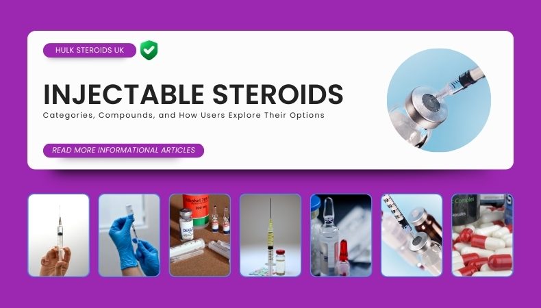Injectable steroids in the UK organised by compound categories