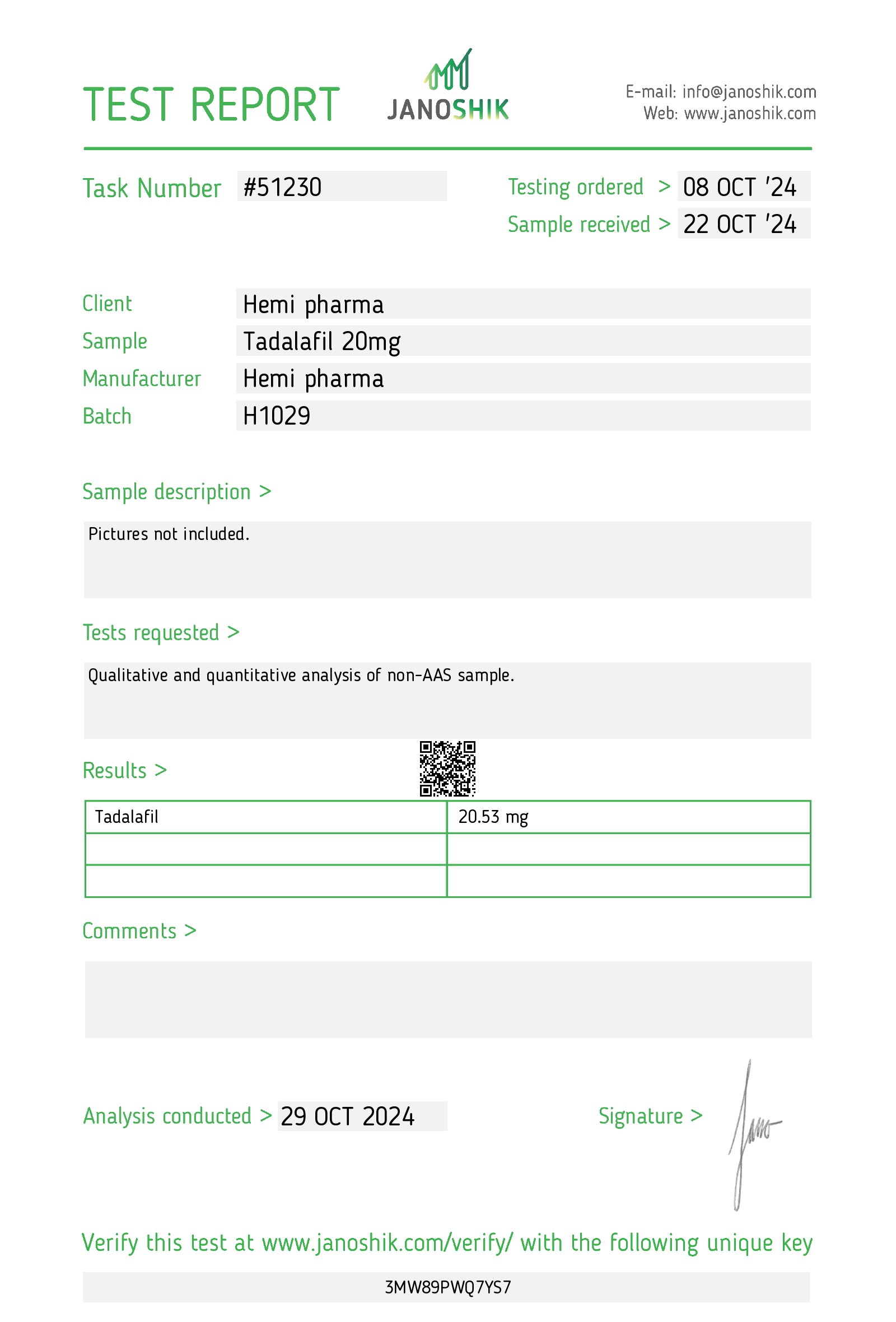 Tadalafil Hemipharma Tadalafil 20mg Tablets - Gallery Image 1