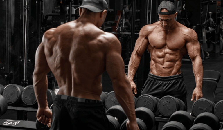 Physique athlete analyzing performance recovery and sustainable training progression
