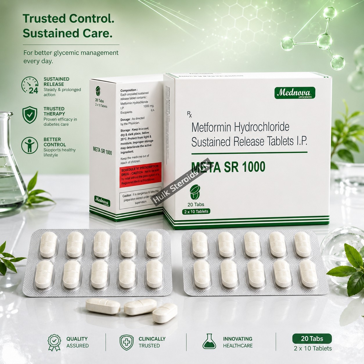 Metformin 1000mg (20 Tabs) - Featured Image