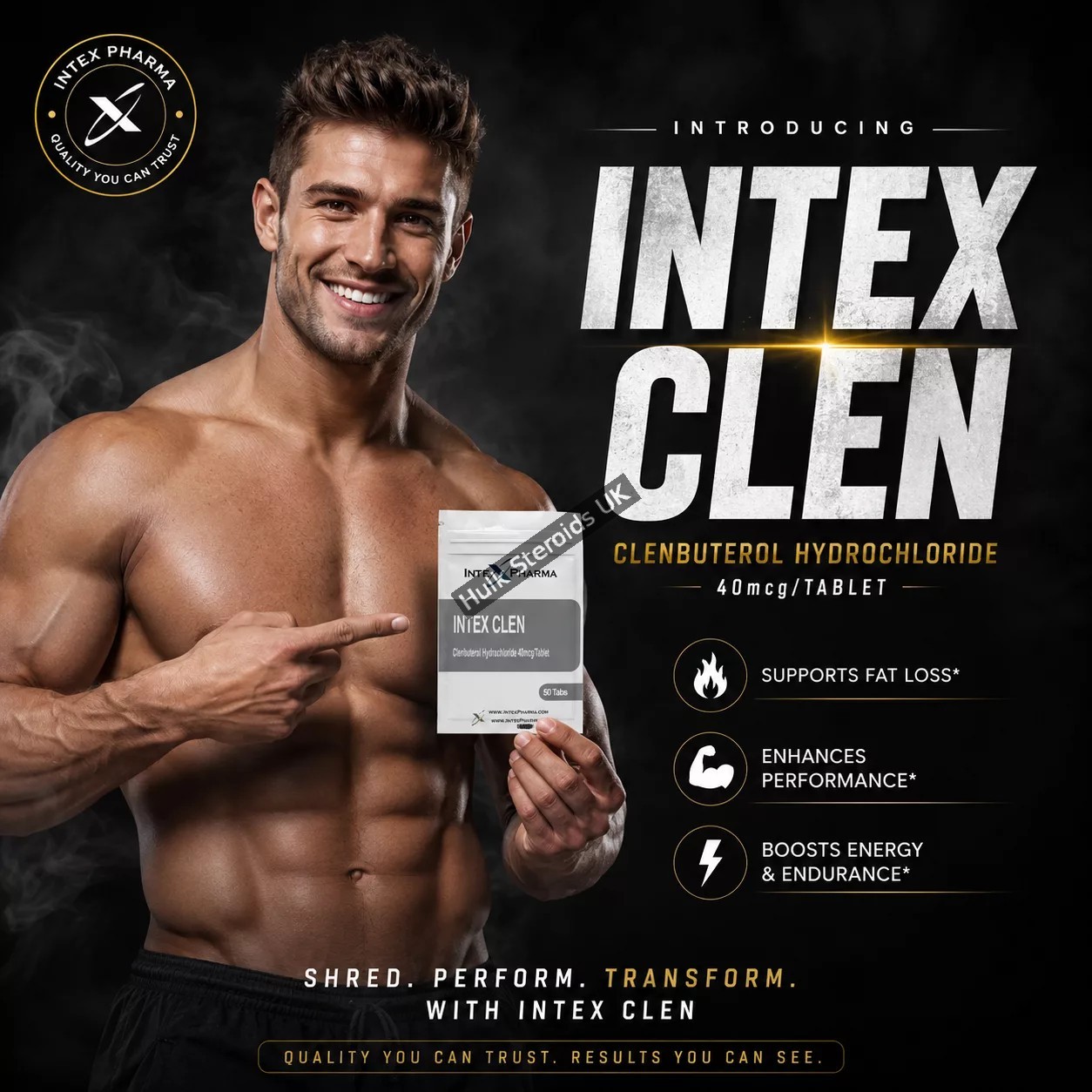 Intex Pharma Clenbuterol (Clen) 40mcg x 100 tabs - Featured Image